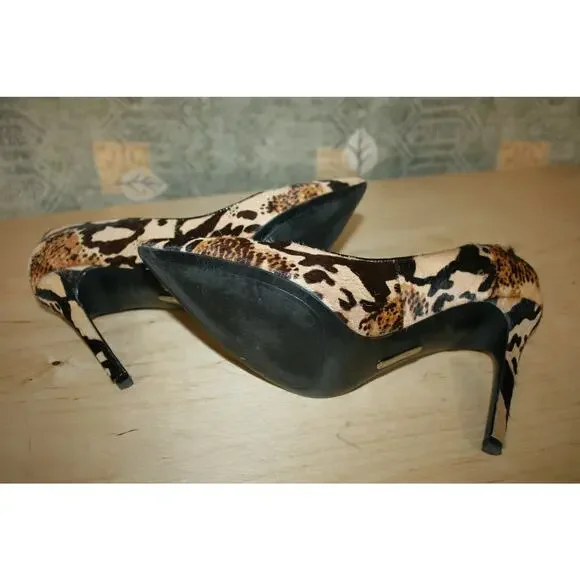 Boutique 9 Migs Brown Furry Leather Pumps 11 M - Picture 5 of 5